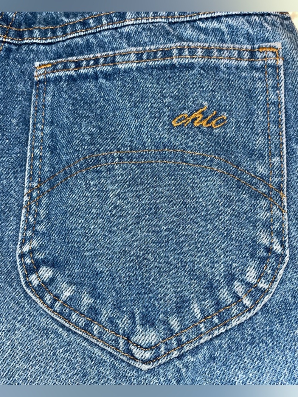 VINTAGE CHIC Boho Denim with Black Fringe High-Waist Shorts - Picture 8 of 11